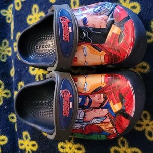 Toddler size 8 Marvel Avengers Croc shoes